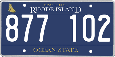 RI license plate 877102