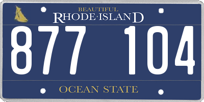 RI license plate 877104
