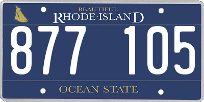 RI license plate 877105