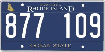RI license plate 877109