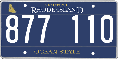 RI license plate 877110