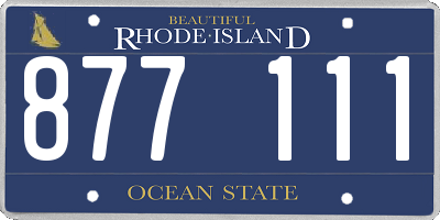RI license plate 877111