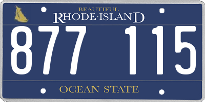 RI license plate 877115