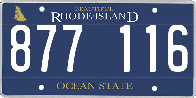 RI license plate 877116