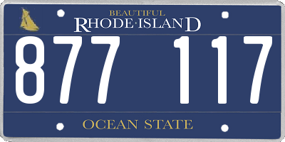 RI license plate 877117