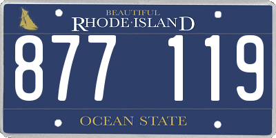 RI license plate 877119