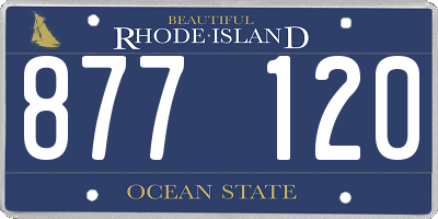 RI license plate 877120