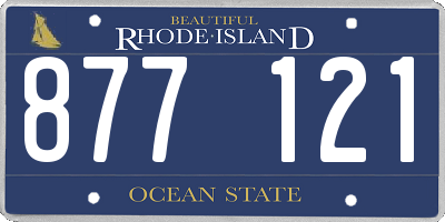 RI license plate 877121