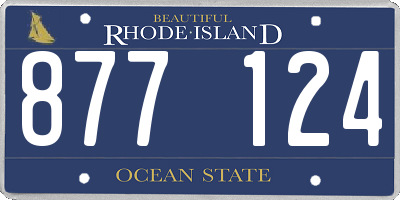 RI license plate 877124