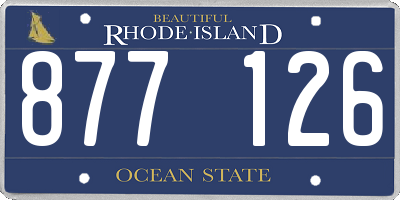 RI license plate 877126