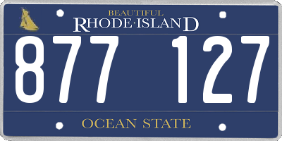 RI license plate 877127