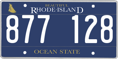 RI license plate 877128