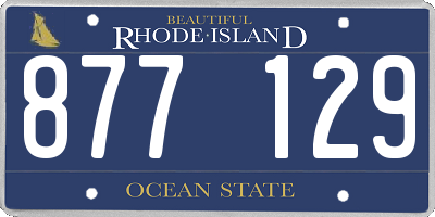 RI license plate 877129
