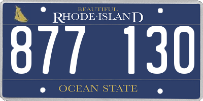 RI license plate 877130