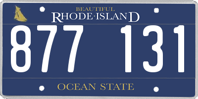 RI license plate 877131