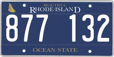 RI license plate 877132