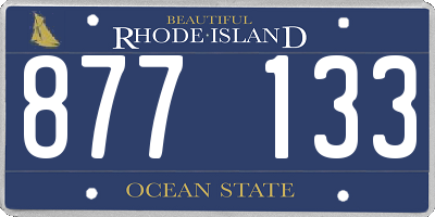 RI license plate 877133