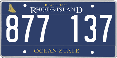 RI license plate 877137