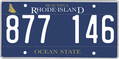 RI license plate 877146