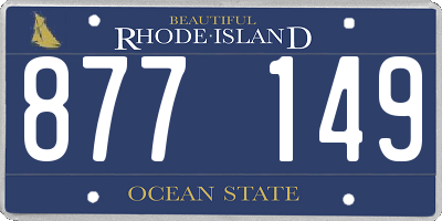 RI license plate 877149