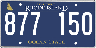 RI license plate 877150