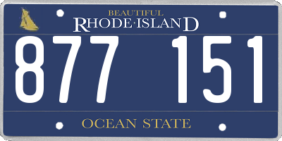 RI license plate 877151