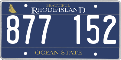RI license plate 877152
