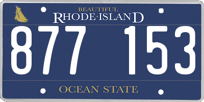 RI license plate 877153