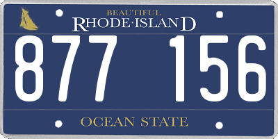 RI license plate 877156