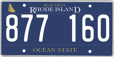 RI license plate 877160