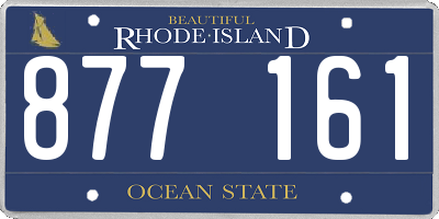 RI license plate 877161