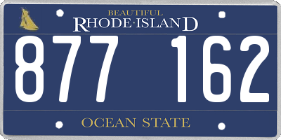 RI license plate 877162