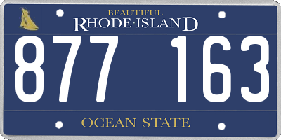 RI license plate 877163