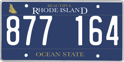 RI license plate 877164