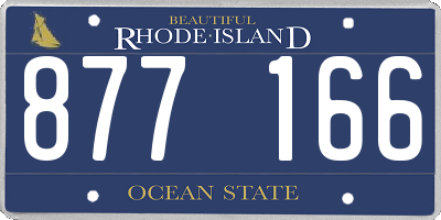 RI license plate 877166