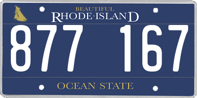RI license plate 877167