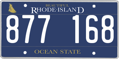 RI license plate 877168
