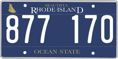 RI license plate 877170