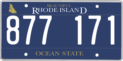 RI license plate 877171
