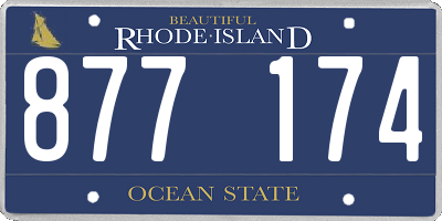 RI license plate 877174