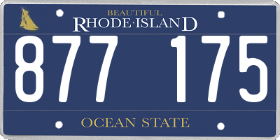 RI license plate 877175