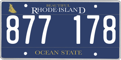 RI license plate 877178