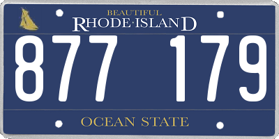 RI license plate 877179