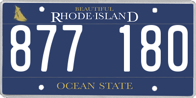 RI license plate 877180