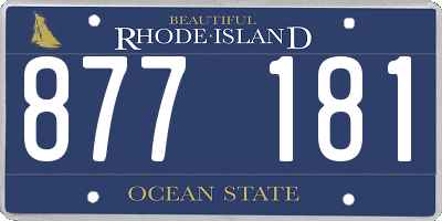 RI license plate 877181