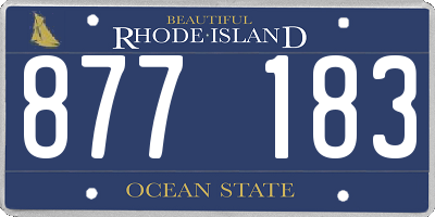 RI license plate 877183