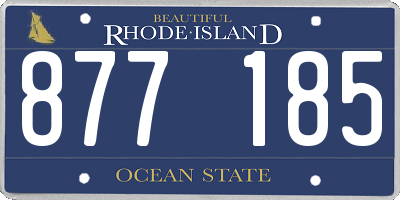 RI license plate 877185