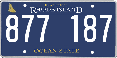 RI license plate 877187
