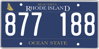 RI license plate 877188