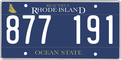 RI license plate 877191